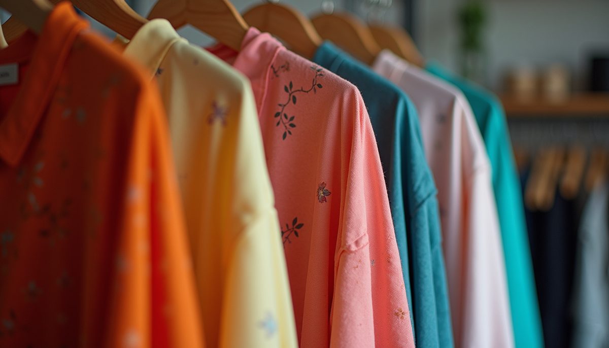 Colorful dress displayed prominently in a local boutique